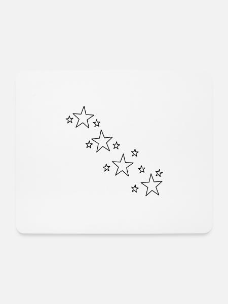Sterne - Mousepad (Querformat) - Weiß