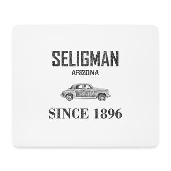 Seligman since 1896, Arizona, road 66 USA, voiture - Tapis de souris (format paysage) - blanc - Devant