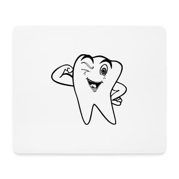 Zahn Arzt - Mousepad (Querformat) - Weiß - Vorne