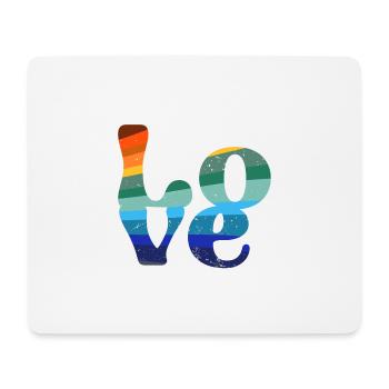 schrift,retro,bunt,typo,abstrakt,bunt,vintage - Mousepad (Querformat) - Weiß - Vorne