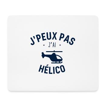 J peux pas j ai Hélico - Tapis de souris (format paysage) - blanc - Devant