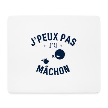 J peux pas j ai Mâchon - Tapis de souris (format paysage) - blanc - Devant