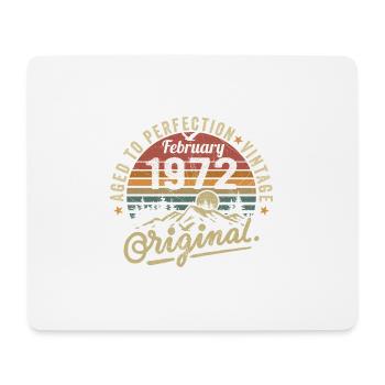 Februar 1972 - Februar 1972 Jahrestag Februar 1972 - Mousepad (Querformat) - Weiß - Vorne