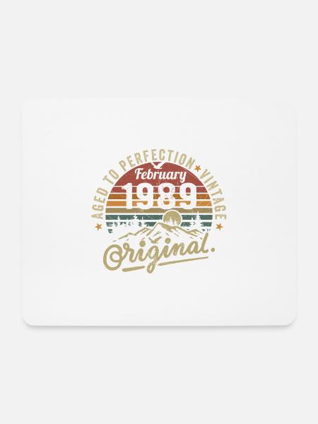 Februar 1989 - Februar 1989 Jahrestag Februar 1989 - Mousepad (Querformat) - Weiß