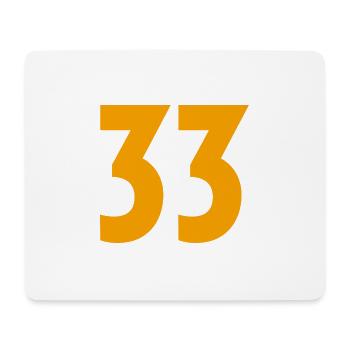 33 - Mousepad (Querformat) - Weiß - Vorne