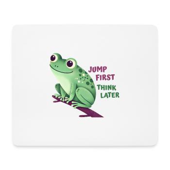Frog with Quote - Mouse Pad (horizontal) - white - Front