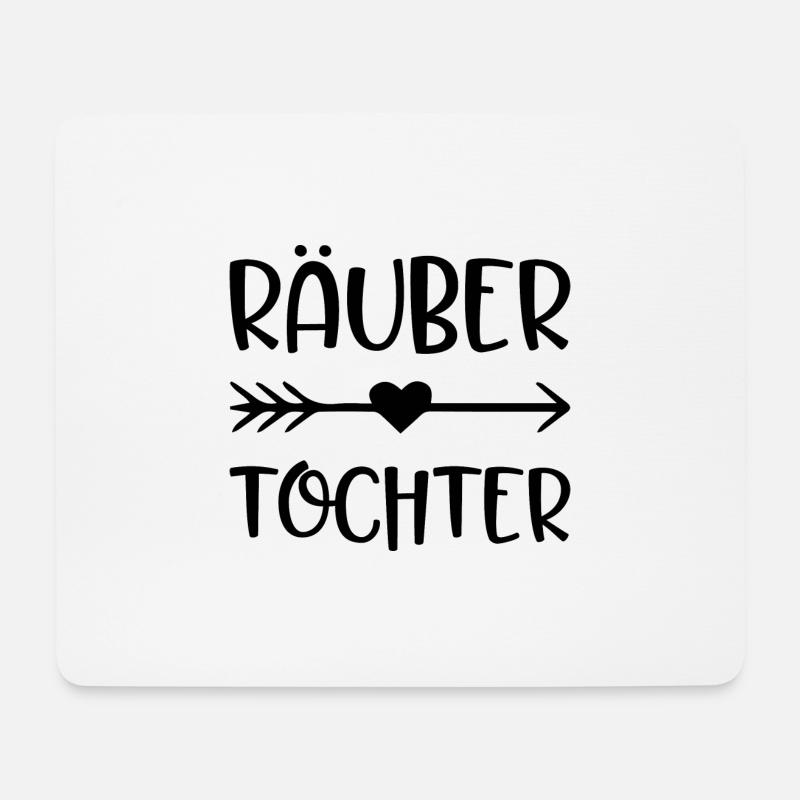 Räubertochter Geschenk Mädchen Tochter - Mousepad (Querformat) - Weiß