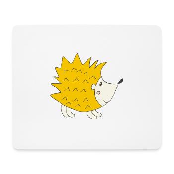 igel gelb - Mousepad (Querformat) - Weiß - Vorne