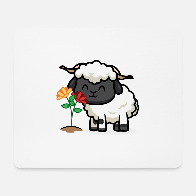 Halten Sie inne und riechen Sie an den Blumen <3 - Mousepad (Querformat) - Weiß