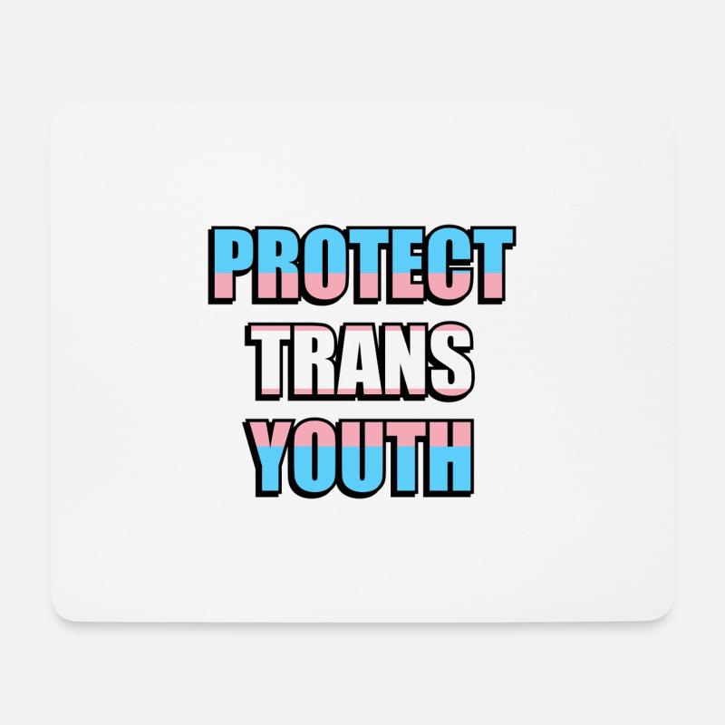 Protect Trans Youth - Mouse Pad (horizontal) - white