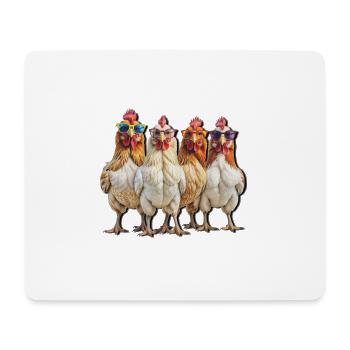 Chicken Sunglasses - Mouse Pad (horizontal) - white - Front