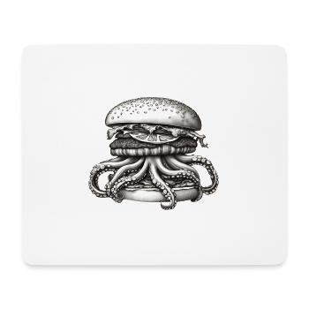 Polpo Burger (Poulpe) - Tapis de souris (format paysage) - blanc - Devant