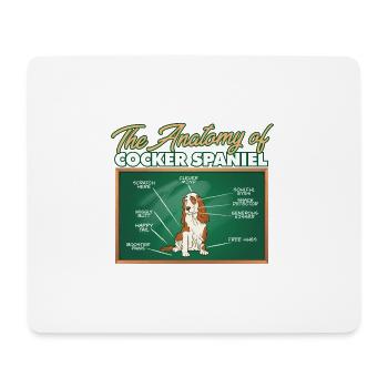 Anatomy Of A Cocker Spaniel I Funny Spaniel - Mouse Pad (horizontal) - white - Front