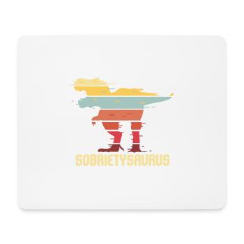 Alcohol Addiction Sobriety Recovery I T-Rex I - Mouse Pad (horizontal) - white - Front