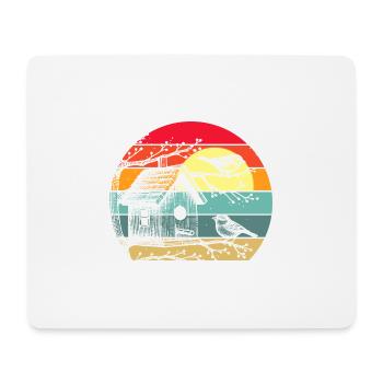 Alimentation des oiseaux - Tapis de souris (format paysage) - blanc - Devant