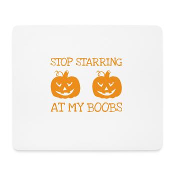 Effrayant Halloween Costume T-shirt d'arrêt Boobs Mettant en vedette - Tapis de souris (format paysage) - blanc - Devant