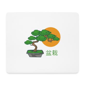 Bonsai Kleiner Baum - Mousepad (Querformat) - Weiß - Vorne