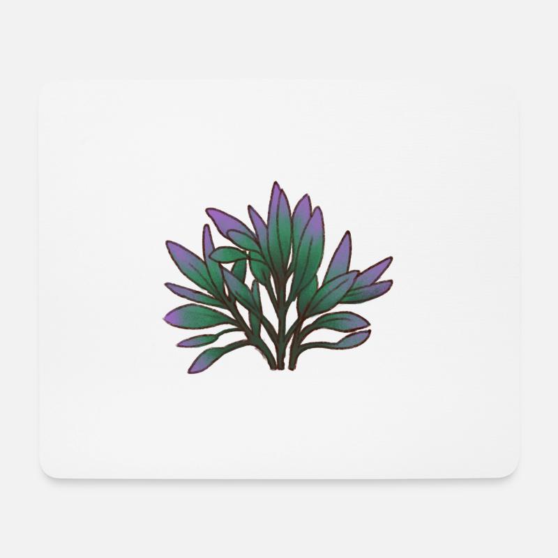 Blattpflanze 3 - Mousepad (Querformat) - Weiß