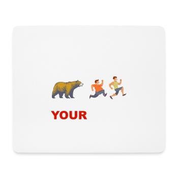 Sei nett zu dicken Menschen, sie retten Leben - Mousepad (Querformat) - Weiß - Vorne