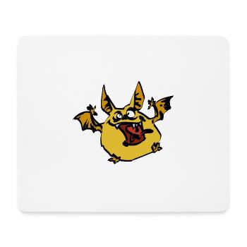 Small hairy monster with wings - Mouse Pad (horizontal) - white - Front
