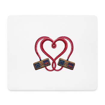 Retro-Gamer lieben den bestickten Look (gedruckt) - Mousepad (Querformat) - Weiß - Vorne