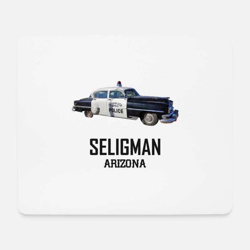 Oldtimer, Seligman, Arizona, Straße 66 USA - Mousepad (Querformat) - Weiß