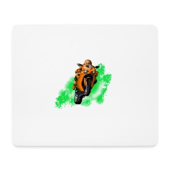 moto - Tapis de souris (format paysage) - blanc - Devant