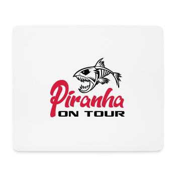 Piranha on tour - Mouse Pad (horizontal) - white - Front