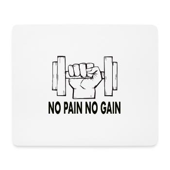 No Pain No Gain - Tapis de souris (format paysage) - blanc - Devant