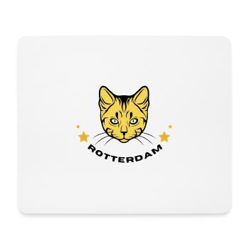 Orange illustriertes Tiger-T-Shirt-Design - Mousepad (Querformat) - Weiß - Vorne