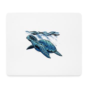 Sea Turtle illustration - Meeres Schildkröte - Mouse Pad (horizontal) - white - Front