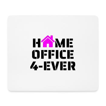 Home Office rose noir - Tapis de souris (format paysage) - blanc - Devant