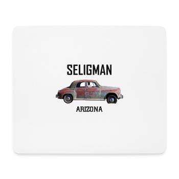 Old car in Seligman in Arizona, US Road 66 - Mouse Pad (horizontal) - white - Front