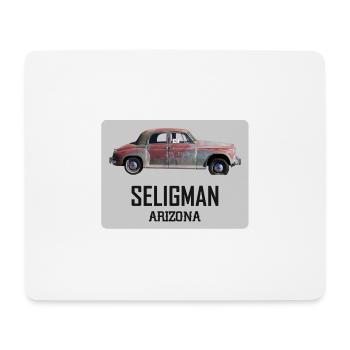 Old car in Seligman in Arizona, US Road 66 - Mouse Pad (horizontal) - white - Front