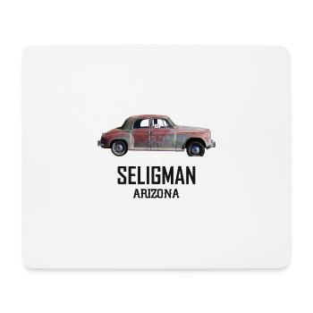 Old car in Seligman in Arizona, US Road 66 - Mouse Pad (horizontal) - white - Front
