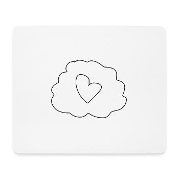 herz symbol denken - Mousepad (Querformat) - Weiß - Vorne