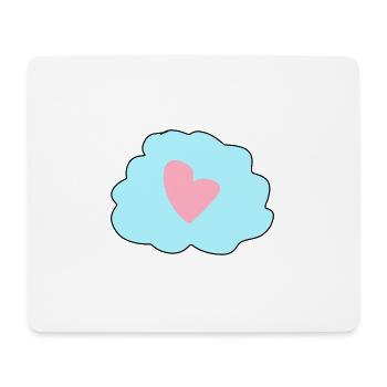 Cloud Blue Symbol Heart Love - Mouse Pad (horizontal) - white - Front
