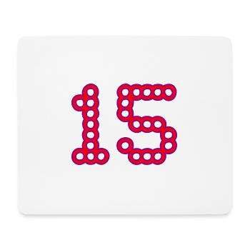 15. 15 YEARS. 15th ANNIVERSARY. 15 YEAR ANNIVERSARY. - Mouse Pad (horizontal) - white - Front