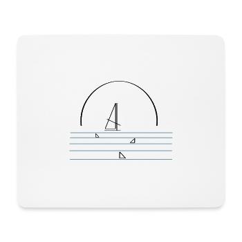 Logo windsurfer with sharks - Mouse Pad (horizontal) - white - Front