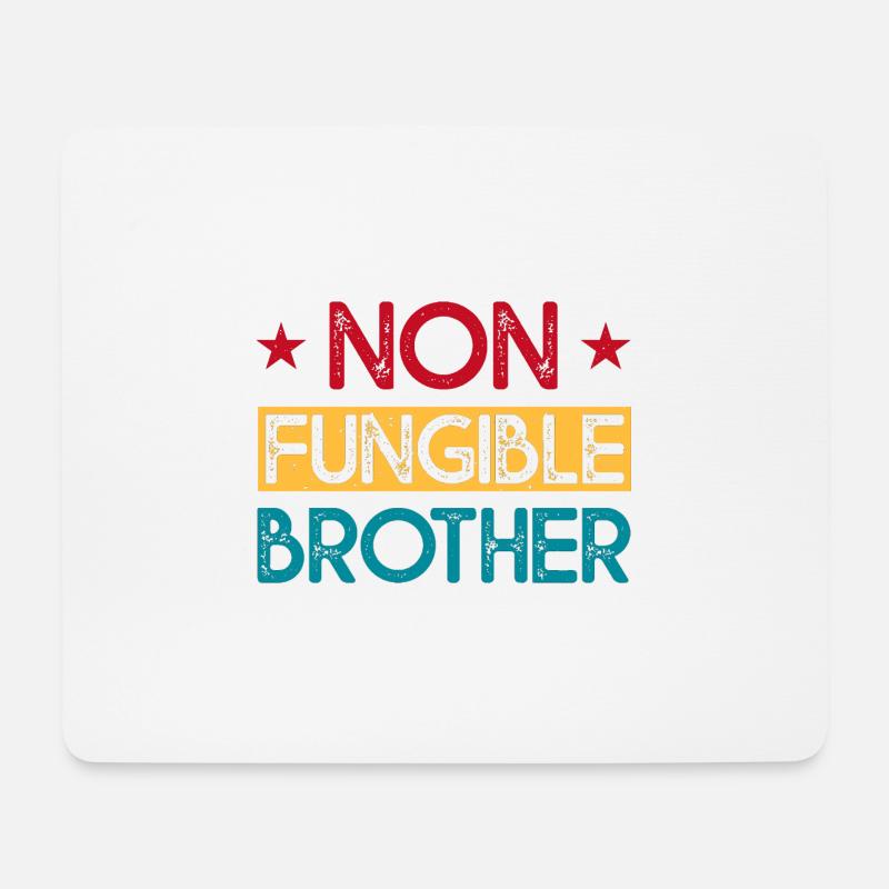 NICHT FUNGIBLER BRUDER - Mousepad (Querformat) - Weiß