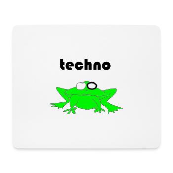 techno frosch - Mousepad (Querformat) - Weiß - Vorne