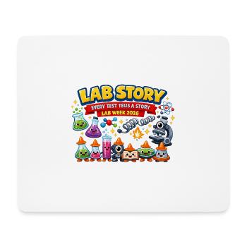 Lab Story Laborwoche 2026 - Mousepad (Querformat) - Weiß - Vorne