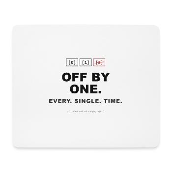 Off By One - Mousepad (Querformat) - Weiß - Vorne