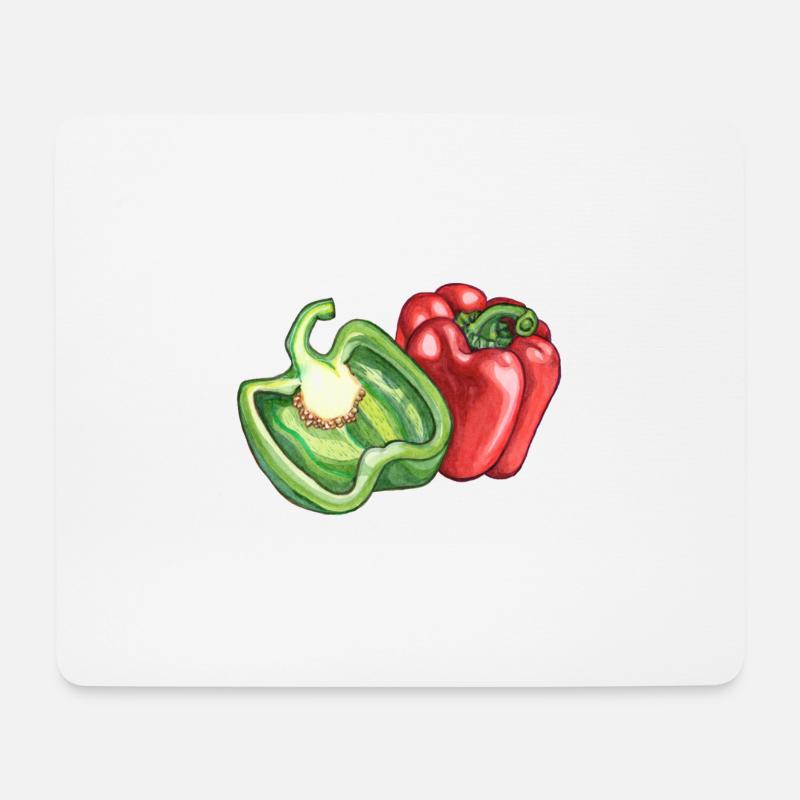 Paprika - Mousepad (Querformat) - Weiß