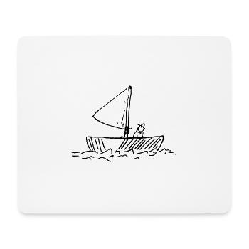 Fishermen in the boat - Mouse Pad (horizontal) - white - Front