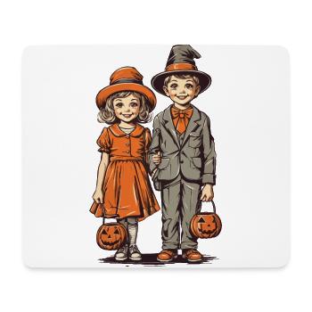 Kids Retro Halloween Trick or Treat Fest - Mouse Pad (horizontal) - white - Front