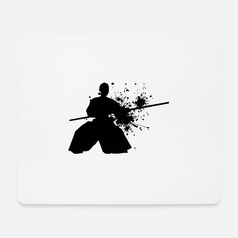 Aikidoka Aikido Kampfsport Martial Arts Herren - Mousepad (Querformat) - Weiß