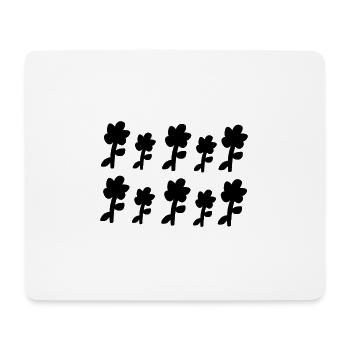 blumen symbol muster pflanzen blume - Mousepad (Querformat) - Weiß - Vorne