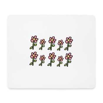 blumen muster pflanzen blume symbol rosa - Mousepad (Querformat) - Weiß - Vorne