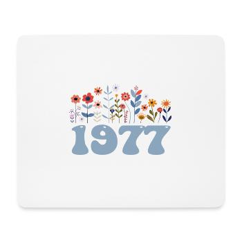 1977 Floral Pattern 1977 Floral Theme Floral 1977 - Mouse Pad (horizontal) - white - Front